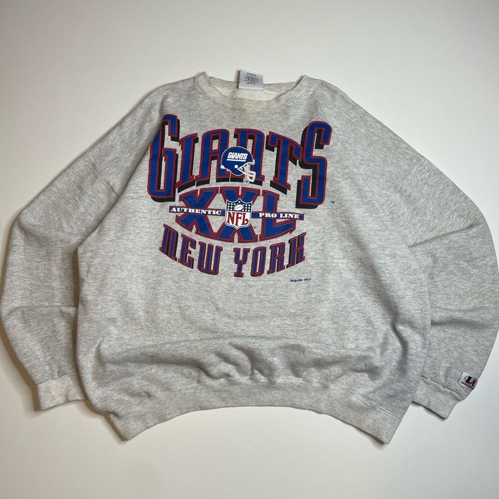 Vintage 90’s New York Giants NFL Pro Line Logo Athletic Grey Sweatshirt XL Sport